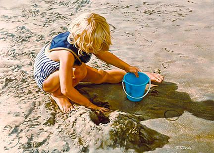 Tom Sierak Handsigned and Numbered Limited Edition Gicl&eacute;e On Paper: "Beach Blond"