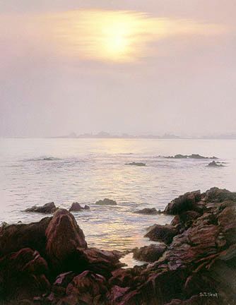 Tom Sierak Handsigned and Numbered Limited Edition Giclée On Paper: "Kennebunk Sunset"
