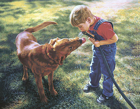 Tom Sierak Handsigned and Numbered Limited Edition Print On Paper: "Drinking Buddies"