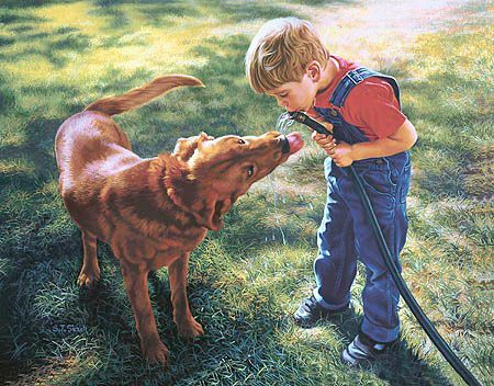 Tom Sierak Handsigned and Numbered Limited Edition Print On Paper: "Drinking Buddies"