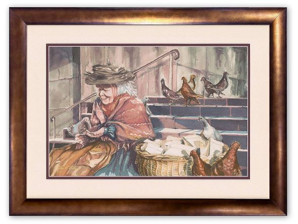 Tony Baxter Framed Limited Edition Framed Chiarograph Print:"Steps of St. Paul's"