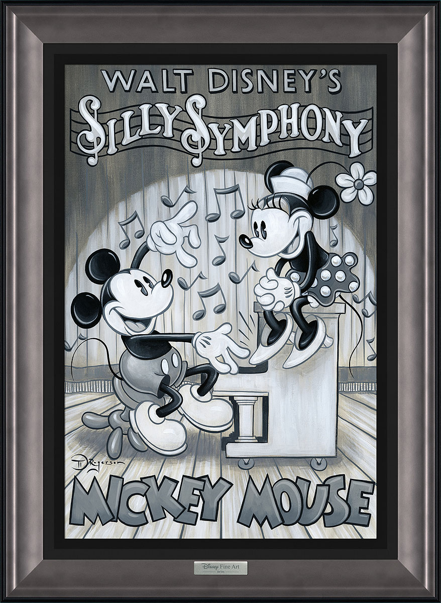 Disney Framed Limited Edition Canvas Giclee:"Music by Mickey" by Tim Rogerson