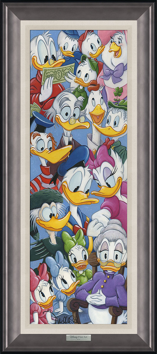 Disney Framed Limited Edition Canvas Giclee:"Duck Family" by Michelle St.Laurent