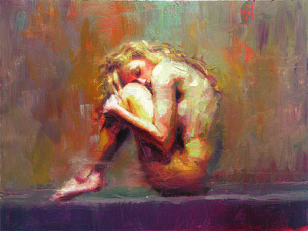 Henry Asencio Hand Embellished Limited Edition Canvas Giclee:"Comfort"