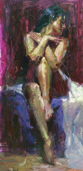 Henry Asencio Hand Embellished Limited Edition Canvas Giclee:"Beauty Unfolding-Mystique"