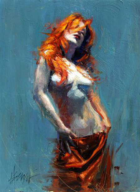 Henry Asencio Hand Embellished Limited Edition Canvas Giclee:"Fire"