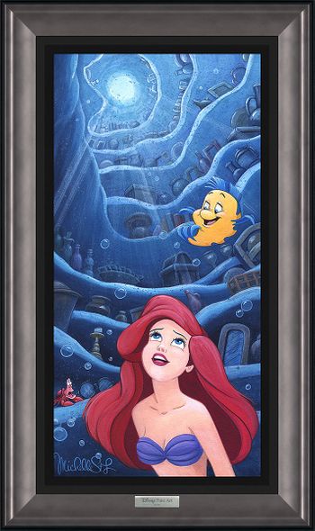 Disney Framed Limited Edition Canvas Giclee:"World Up Above" by Michelle St.Laurent