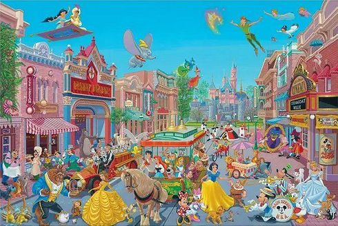 Manuel Hernandez 16x24 Disney Ltd Ed Gallery Wrap Canvas:"The Happiest Street on Earth"