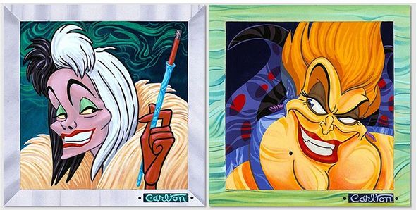 Trevor Carlton Signed and Numbered Suite of 2 Gicl&eacute;e on Canvas Editions:"Villains Suite"