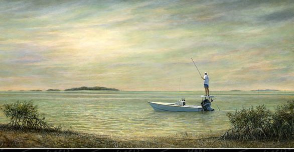 Tripp Harrison Handsigned and Numbered Limited Edition Giclee on Canvas:"Morning Light"