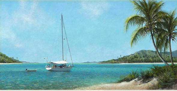 Tripp Harrison Handsigned and Numbered Limited Edition Giclee on Paper:"On the Horizon"