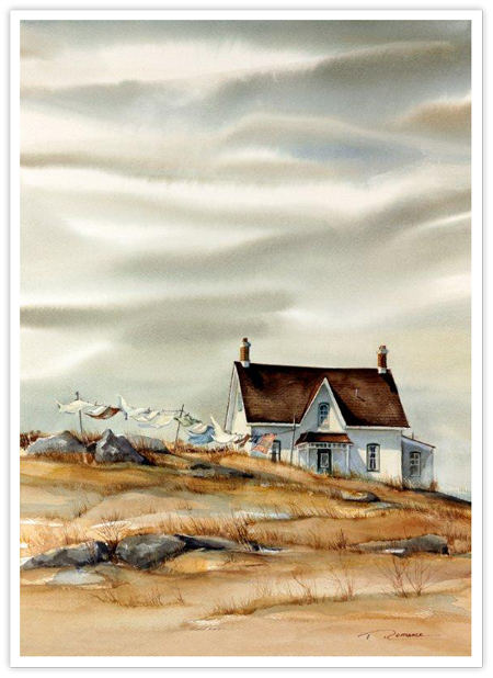 Trisha Romance Hand Signed and Numbered Limited Edition Giclee:"East Coast Laundry"
