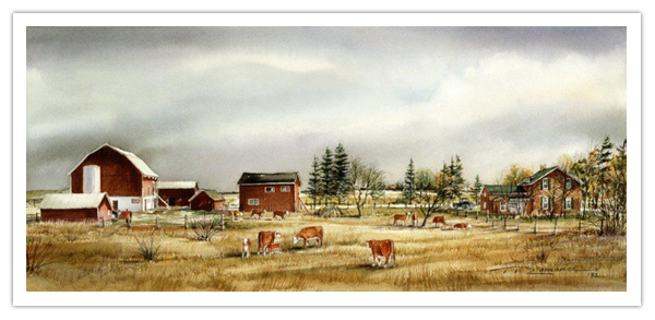 Trisha Romance Hand Signed and Numbered Limited Edition Giclee:"Hornby Farm"