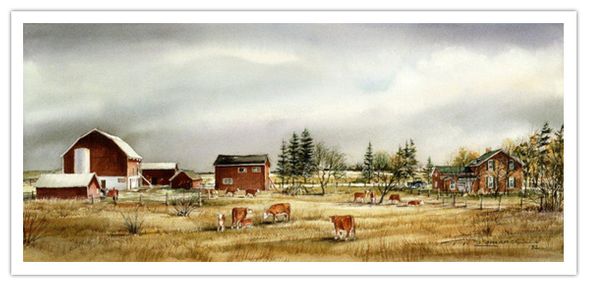 Trisha Romance Hand Signed and Numbered Limited Edition Giclee:"Hornby Farm"