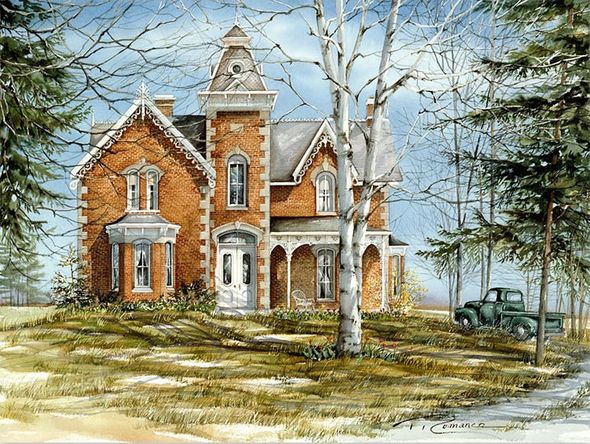 Trisha Romance Hand Signed and Numbered Limited Edition Giclee:"Kaneff House"