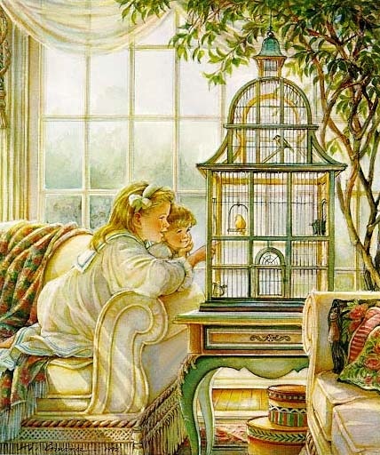 Trisha Romance Hand Signed and Numbered Limited Edition Giclee:"Songbirds"