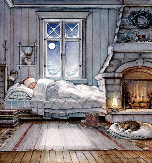 Trisha Romance Handsigned & Numbered Limited Edition Giclee:"Dreaming of Christmas"