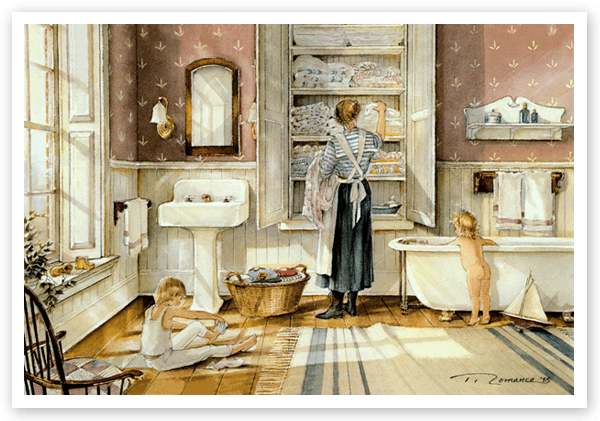 Trisha Romance Limited Edition Grand Romance Canvas:"Bathtime"