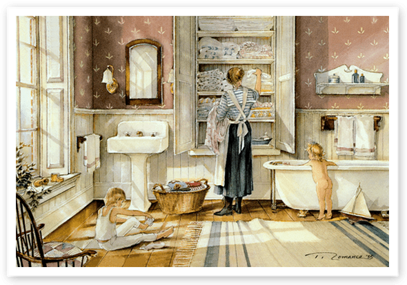 Trisha Romance Limited Edition Grand Romance Canvas:"Bathtime"