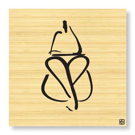 Ty Wilson Limited Edition Ready to Hang Giclee on Sustainable Bamboo: "Abstract Female Nude III"