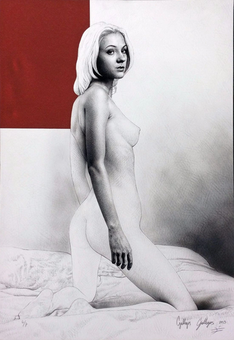 Ulises Gallegos Artist Hand-signed Limited Edition Lithograph: "ESTUDIO MIRADA Y BRAZO" Ulises Gallegos Artist Hand-signed Limited Edition Lithograph: "ESTUDIO MIRADA Y BRAZO"