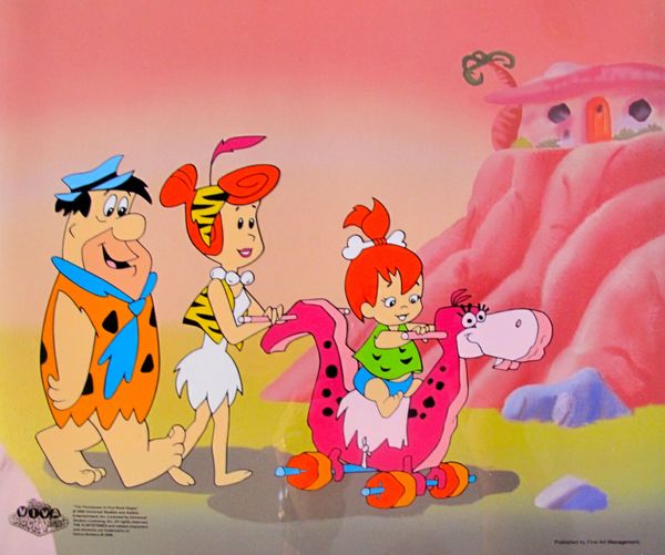 Universal Studios Animation Art Sericel:"Strolling With Pebbles"