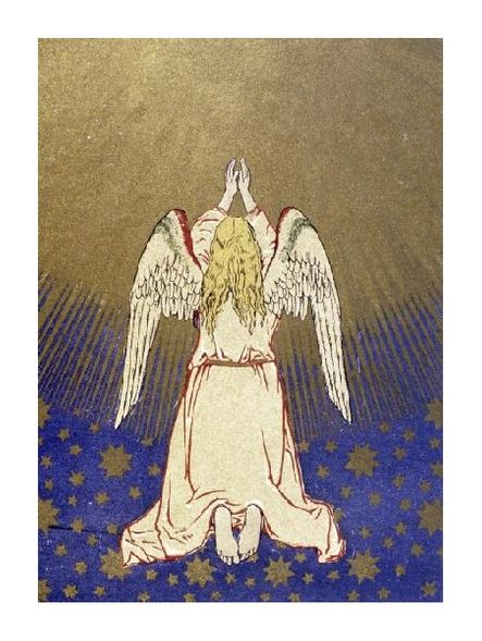 Unknown Fine Art Open Edition Gicl&eacute;e:"Angel with Arms Raised to Heaven"