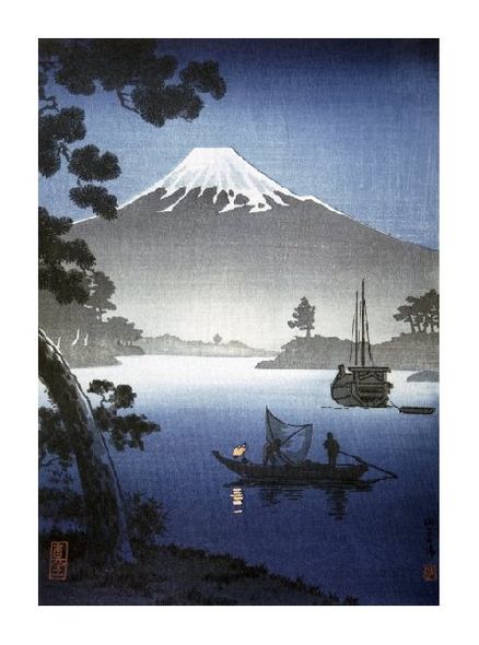 Unknown Fine Art Open Edition Gicl&eacute;e:"Japanese Print (Mount Fuji from Tagonoura) By Shinsei"