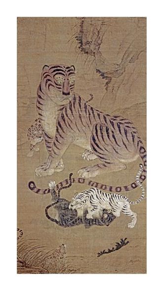 Unknown Fine Art Open Edition Gicl&eacute;e:"Tiger and Cubs"