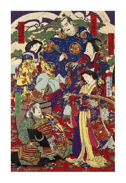 Unknown Fine Art Open Edition Gicl&eacute;e:"Tokugawa Leyasu and Tokugawa Hidetada"