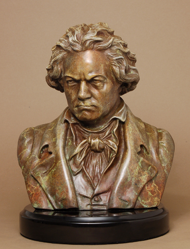 Unknown Handcrafted Solid Bronze Sculpture:"Ludwig van Beethoven"