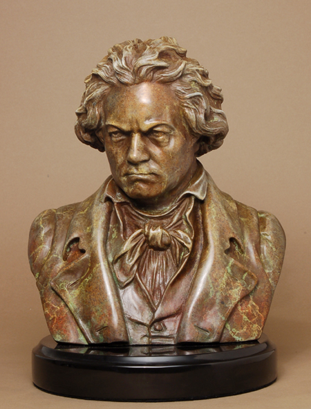Unknown Handcrafted Solid Bronze Sculpture:"Ludwig van Beethoven"