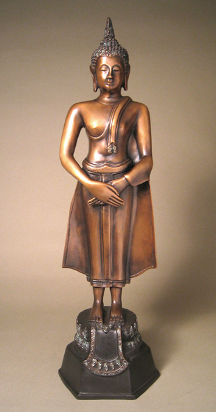 Unknown Handcrafted Solid Bronze Sculpture:"Thai Buddha"