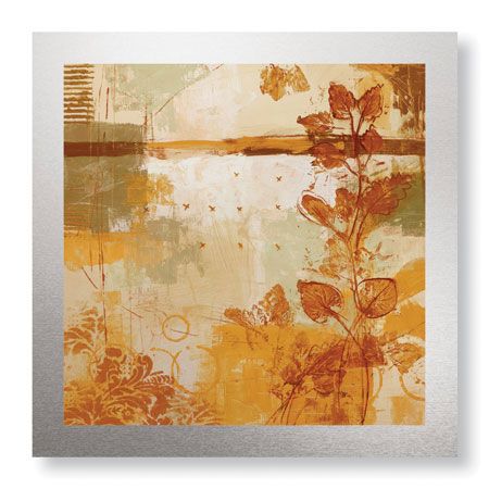 Ursula Brenner Limited Edition Ready to Hang Giclee on Brushed Aluminum: "Fall Abstract II"
