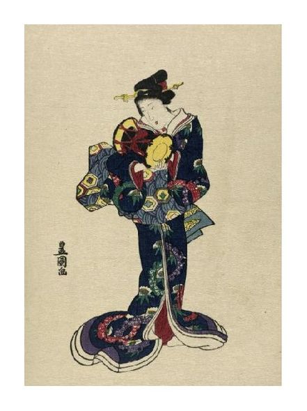 Utagawa Toyokuni Fine Art Open Edition Gicl&eacute;e:"Kotsuzumi"