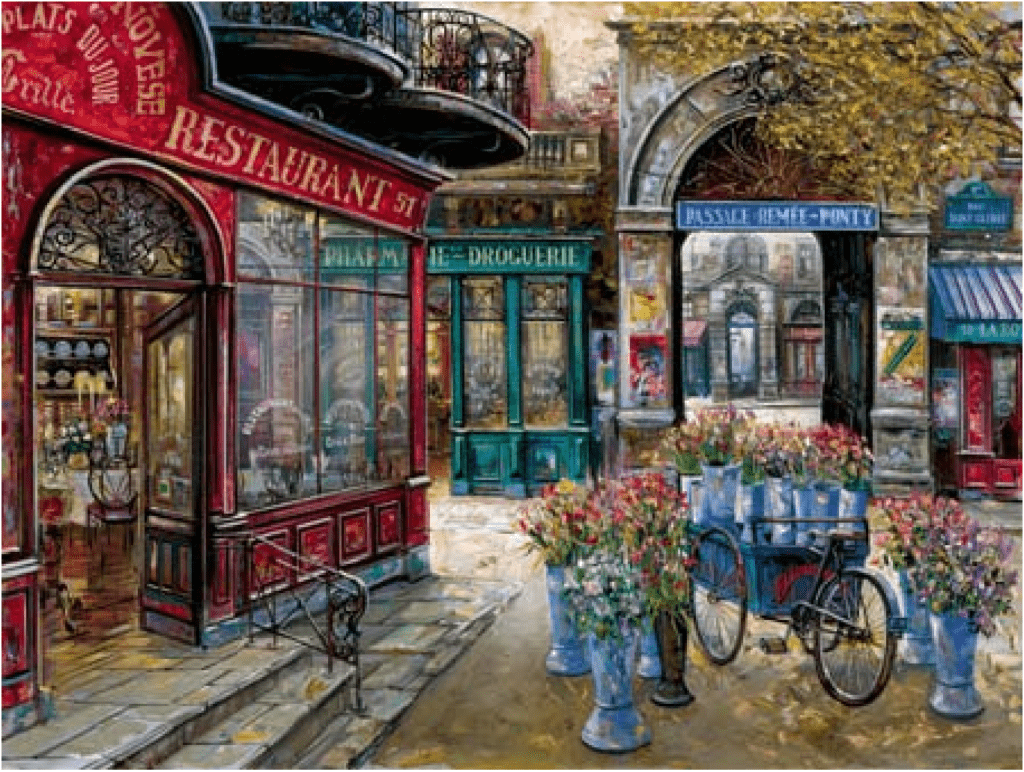 Vadik Suliakov Artist Signed Limited Edition Serigraph on paper:"Passage Remee - Ponty"