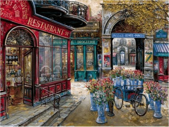 Vadik Suliakov Artist Signed Limited Edition Serigraph on paper:"Passage Remee - Ponty"