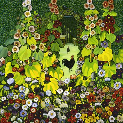 Valeri Metlyaev Hand Signed and Numbered Limited Edition Giclee on Canvas: " Cock a doodle do "