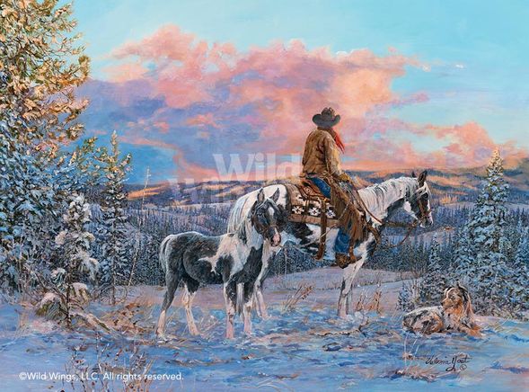Valeria Yost Open Edition Framed Print: "Clearwater Country-Cowboy Print"