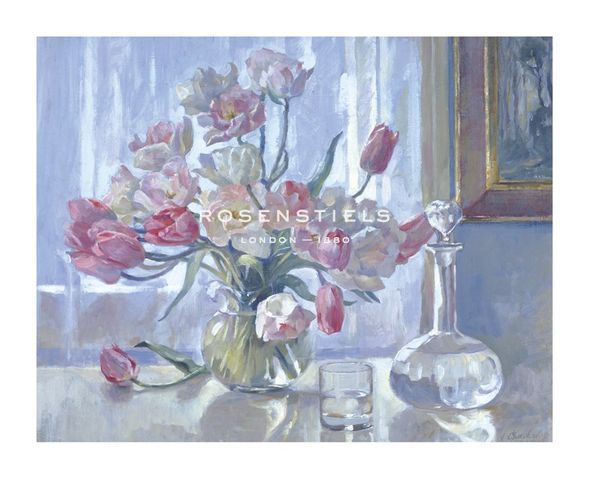 Valeriy Chuikov Hand Numbered Limited Edition Print on Paper :"Pink Tulips"