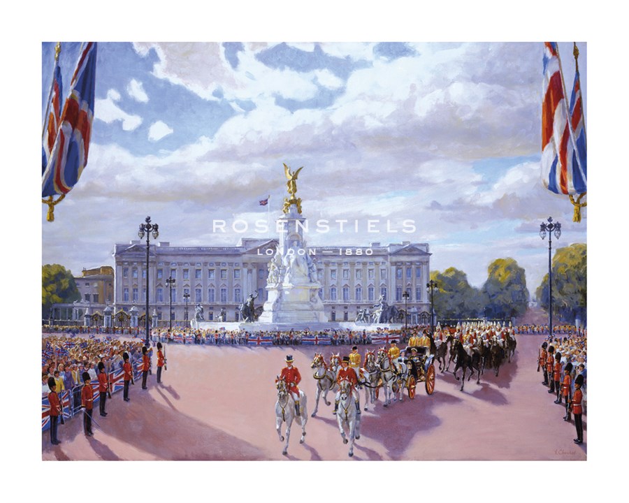 Valeriy Chuikov Hand Numbered Limited Edition Print on Paper :"Trooping The Colour"