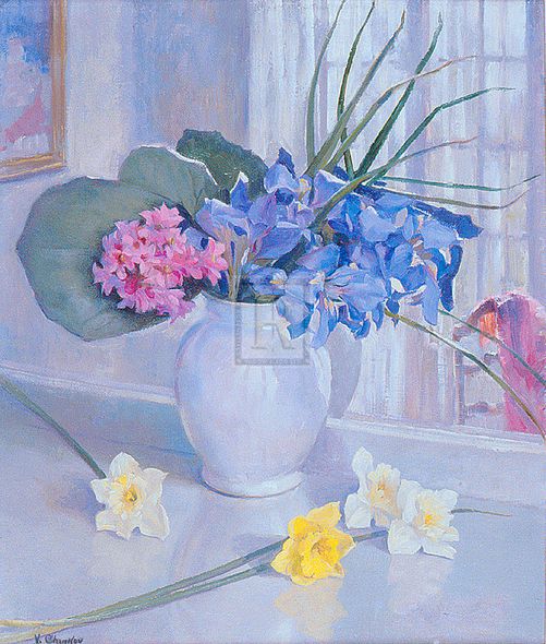 Valeriy Chuikov Hand Numbered Limited Edition Print on Paper :"Window on Summer"