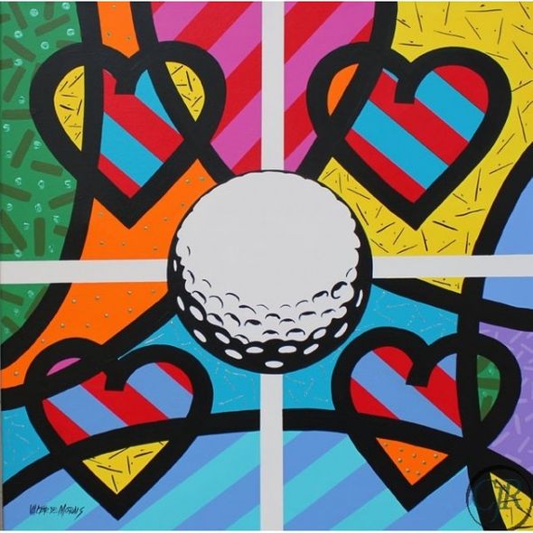 Valter Morais Acrylic on Canvas:"Foursome"