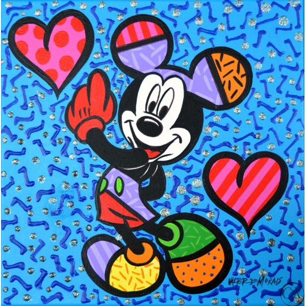 Valter Morais Acrylic on Canvas:"Love of Mickey"