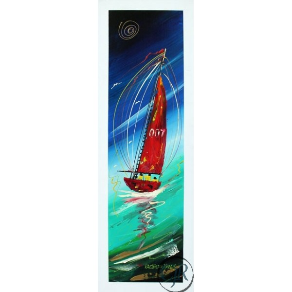 Valter Morais Acrylic on Canvas:"Sailboat 4"
