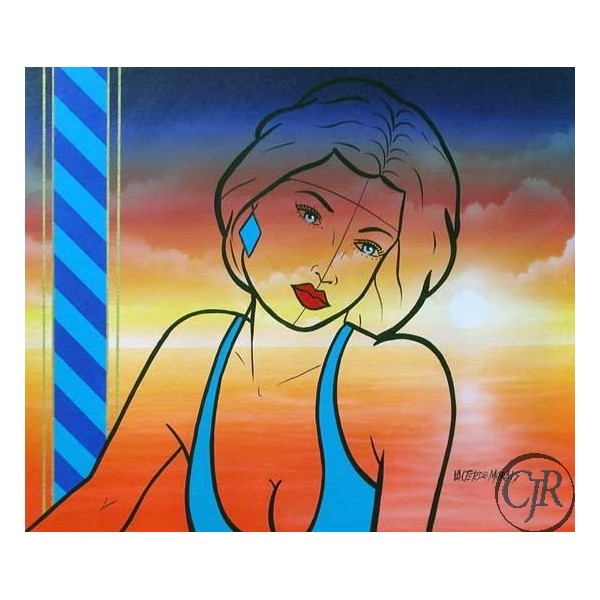 Valter Morais Acrylic on Canvas:"Sunset Beauty"