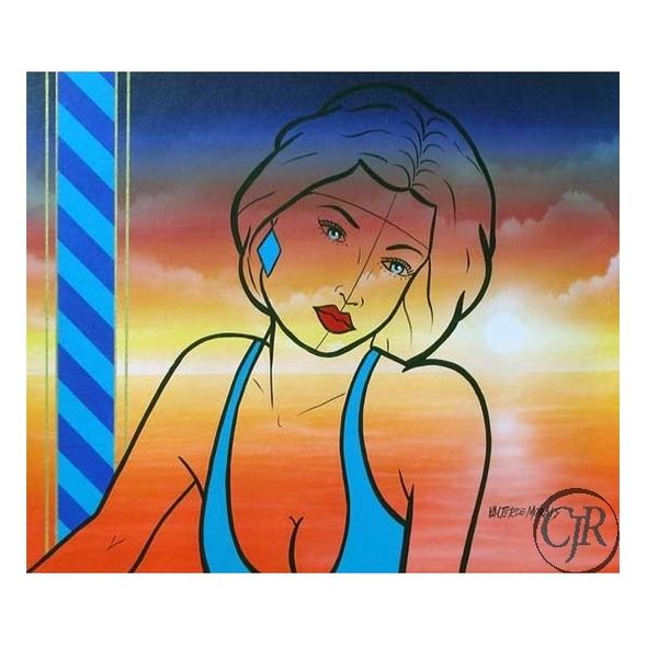 Valter Morais Acrylic on Canvas:"Sunset Beauty"