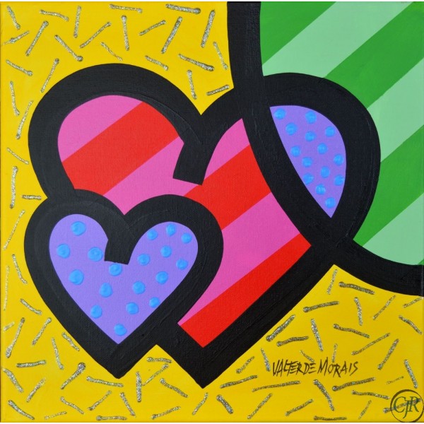 Valter Morais Acrylic on Canvas:"Together Forever"
