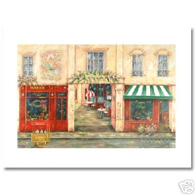 Vessela Kolibarova Limited Edition Giclee Print: "Flowers In Paris & Blue Paris"