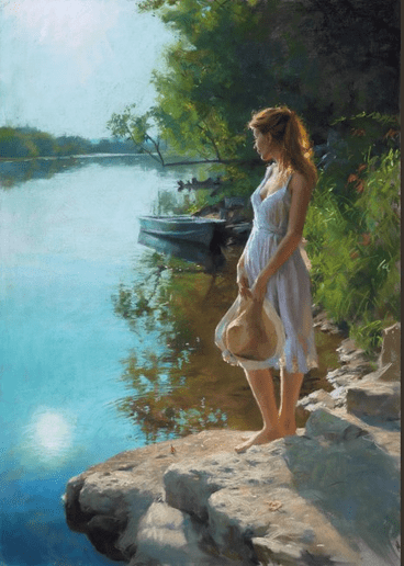 Vicente Romero Artist Signed 31 x 21.9 Limited Edition Canvas Giclee:"Sultriness"